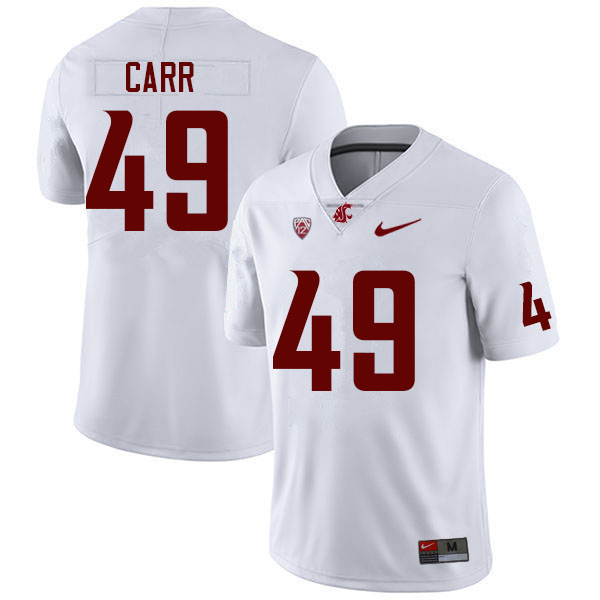 Men #49 Mason Carr Washington State Cougars College Football Jerseys Sale-White